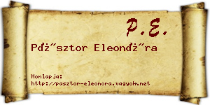 Pásztor Eleonóra névjegykártya