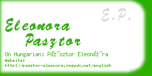 eleonora pasztor business card